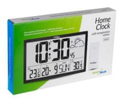 GreenBlue GB218 Velké nástěnné hodiny LCD s teploměrem