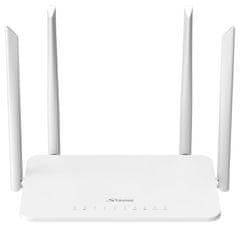 STRONG dvoupásmový router 1200S/ Wi-Fi stand. 802.11a/b/g/n/ac/ 1200 Mbit/s/ 2,4GHz a 5GHz/ 4x LAN/ 1x WAN/ 1x USB/ bílý