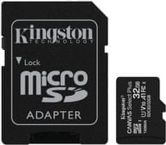 Kingston Canvas Select Plus A1/micro SDHC/32GB/UHS-I U1 / Class 10/+ Adaptér