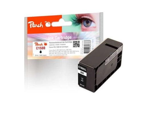 Peach kompatibilní cartridge Canon PGI-1500XL, black, 37 ml