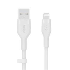 Belkin BOOST CHARGE Lightning/USB-A kabel, 1m, bílý - Flex