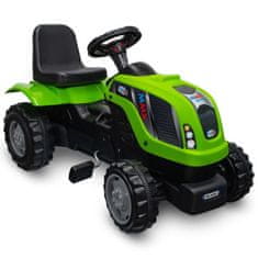 LEBULA Traktor s pedálovým přívěsem zelený