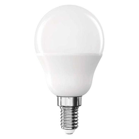 Emos LED žárovka Classic Mini Globe / E14 / 6,5 W (60 W) / 806 lm / studená bílá