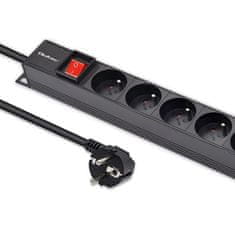 Qoltec Hliníková PDU lišta pro RACK | 16A | 16 x FRENCH | vertikální | 1,8m