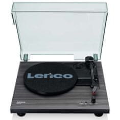 LENCO LS-10BK gramofon se dvěma vestavěnými reproduktory, dřevo