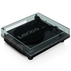 LENCO LS-10BK gramofon se dvěma vestavěnými reproduktory, dřevo