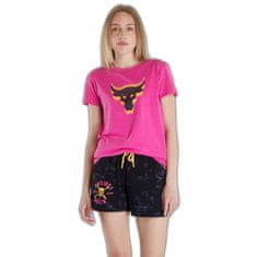 Under Armour Tričko Project Rock W Underground Core T Astro Pink/ Black M Růžová