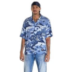 Tommy Hilfiger Košile Tommy Jeans Hawaiian Print Camp Collarhortleevehirt Hawaiian Aop L Modrá