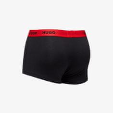 Hugo Boss Boxerky Trunk 3 Pack Black/ Red S S Černá