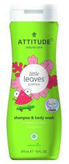 Attitude Dětské tělové mýdlo a šampon (2v1) Little leaves s vůní melounu a kokosu 473 ml