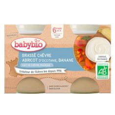 Babybio Brassé z kozího mléka meruňka banán 2x 130 g