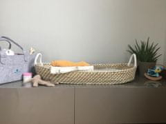FEEDO AHOJBABY Košík přebalovací pro miminko Smart Basket natural + podložka