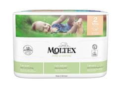 MOLTEX 4x Pure & Nature Pleny jednorázové 2 Mini (3-6 kg) 38 ks - ECONOMY PACK