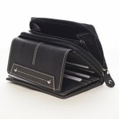Delami Praktická dámská kožená peněženka Lilia, černá