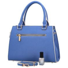 DIANA & CO Trendy dámská koženková kabelka do ruky Rivers, modrá