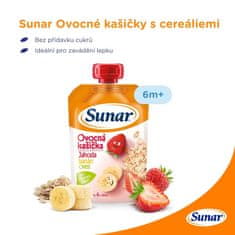 Sunar Kapsička Ovocná kašička jahoda banán ovesné vločky 120 g