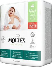 MOLTEX 2x Pure&Nature Kalhotky plenkové jednorázové 4 Maxi (7-12 kg) 22 ks