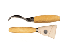 Morakniv 133387 Hook Knife 163 řezbářský nůž 7,4 cm, březové dřevo, kožené pouzdro