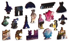 InnoVibe Wooden City Dřevěné puzzle Noční Paříž 2v1, 150 dílků EKO