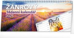 NOTIQUE Stolní kalendář Žánrový 2025 – 14denní, 33 x 14,5 cm