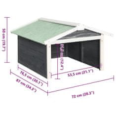 Vidaxl Garáž na robotickou sekačku 72 x 87 x 50 cm šedá a bílá jedle