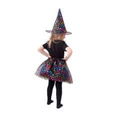 Rappa Dětský kostým čarodějnice hvězda tutu sukně s kloboukem