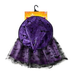 Rappa Dětský kostým čarodějnice netopýrka tutu sukně s kloboukem