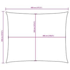 Vidaxl Stínící plachta oxfordská látka obdélníková 3,5 x 4,5 m hnědá