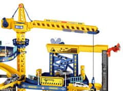 iMex Toys interaktivní garáž s jeřábem 80cm 2v1 Construction set 663-802