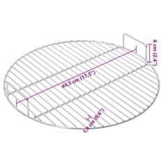 Vidaxl Grilovací rošt s rukojeťmi kulatý Ø 44,5 cm 304 nerezová ocel