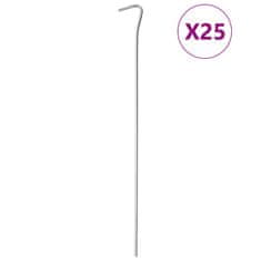 Vidaxl Stanové kolíky 25 ks 30 cm Ø 4 mm pozinkovaná ocel