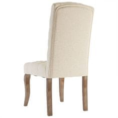 Vidaxl Jídelní židle 4 ks béžové lněný vzhled textil