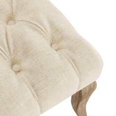 Vidaxl Jídelní židle 4 ks béžové lněný vzhled textil