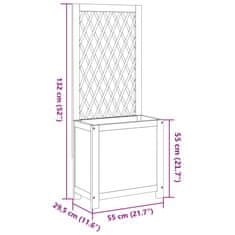 Vidaxl Truhlík s treláží 55 x 29,5 x 132 cm masivní akácie