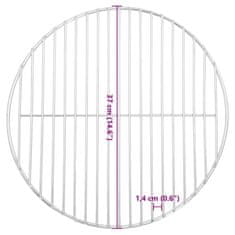 Vidaxl Grilovací rošt kulatý Ø 37 cm 304 nerezová ocel