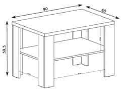 CASARREDO Konferenční stolek 90 TADEÁŠ T-23 dub lefkas