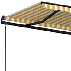 Vidaxl Automatická zatahovací markýza 500 x 300 cm žlutobílá