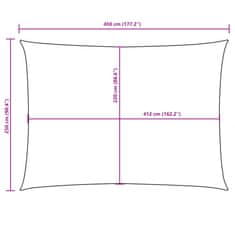 Vidaxl Stínící plachta oxfordská látka obdélníková 2,5 x 4,5 m krémová