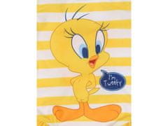 sarcia.eu Looney Tunes Tweety Dívčí plavky, žluté pruhované plavky 6-8 let 116-128 cm