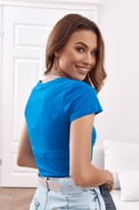 Fasardi Tričko s výstřihem do V modré XL