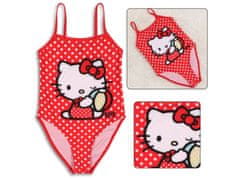 sarcia.eu Hello Kitty Dívčí plavky, červené jednodílné plavky s puntíky 6-7 let 116-122 cm