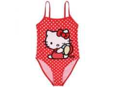 sarcia.eu Hello Kitty Dívčí plavky, červené jednodílné plavky s puntíky 6-7 let 116-122 cm