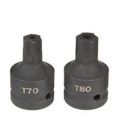 MAR-POL Hlavice rázové zástrčné 3/4" XZN M16, M18, TORX T70-T100, sada 6ks M58266