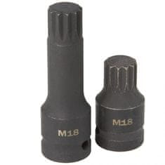 MAR-POL Hlavice rázové zástrčné 1/2" XZN(spline) M14, M16, M18, sada 6ks M66417