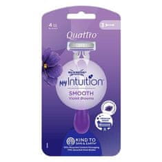 shumee My Intuition Quattro Smooth Violet Bloom jednorázové holicí strojky pro ženy 3 ks