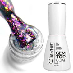 shumee Luxusní Gem Top Coat hybridní vrchní lak G01 Ametyst 10ml