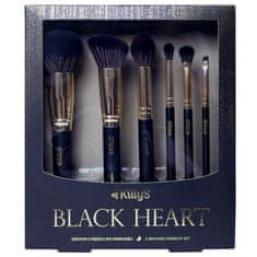 shumee Sada štětců na make-up Black Heart 6 ks.