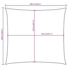 Vidaxl Stínící plachta oxfordská látka čtvercová 6 x 6 m hnědá