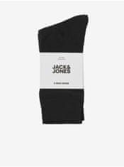 Jack&Jones Sada tří párů černých pánských ponožek Jack & Jones UNI