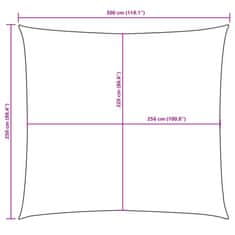 Vidaxl Stínící plachta oxfordská látka obdélníková 2,5 x 3 m hnědá